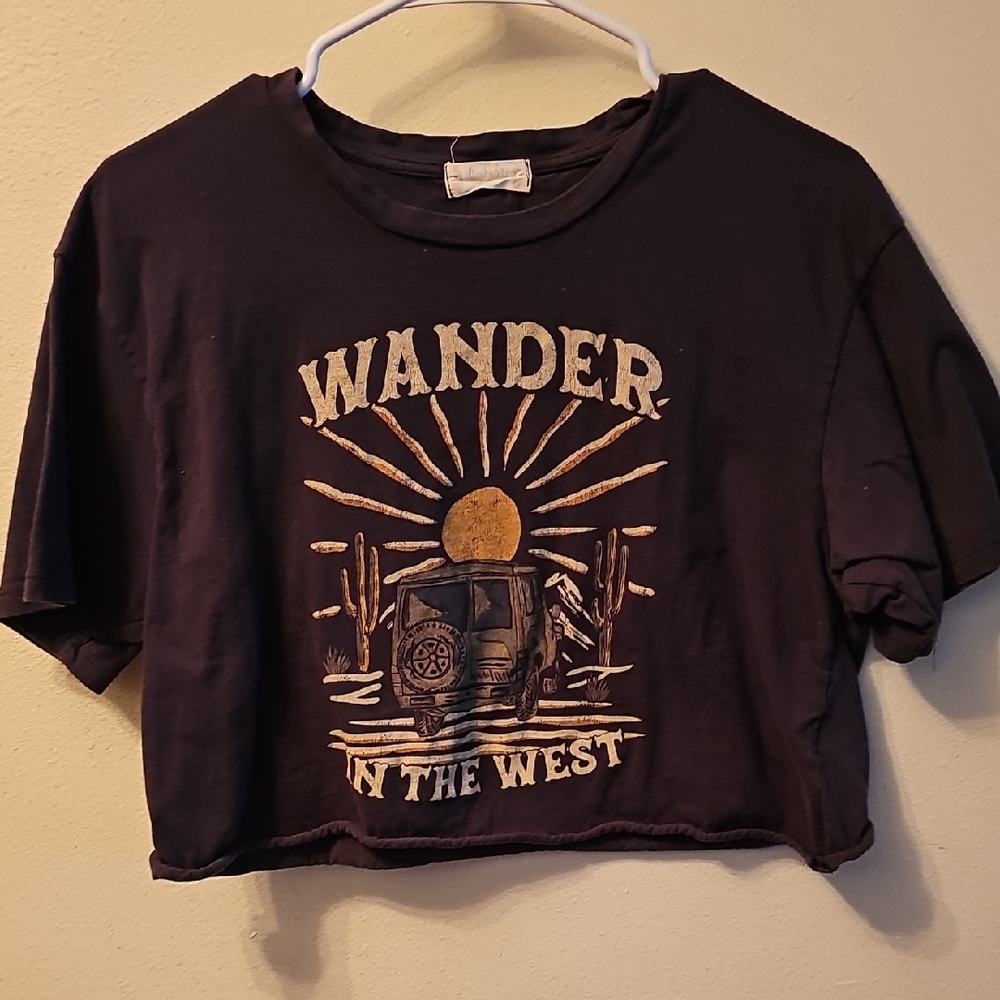Altar'd State Black Wander Graphic Tee
